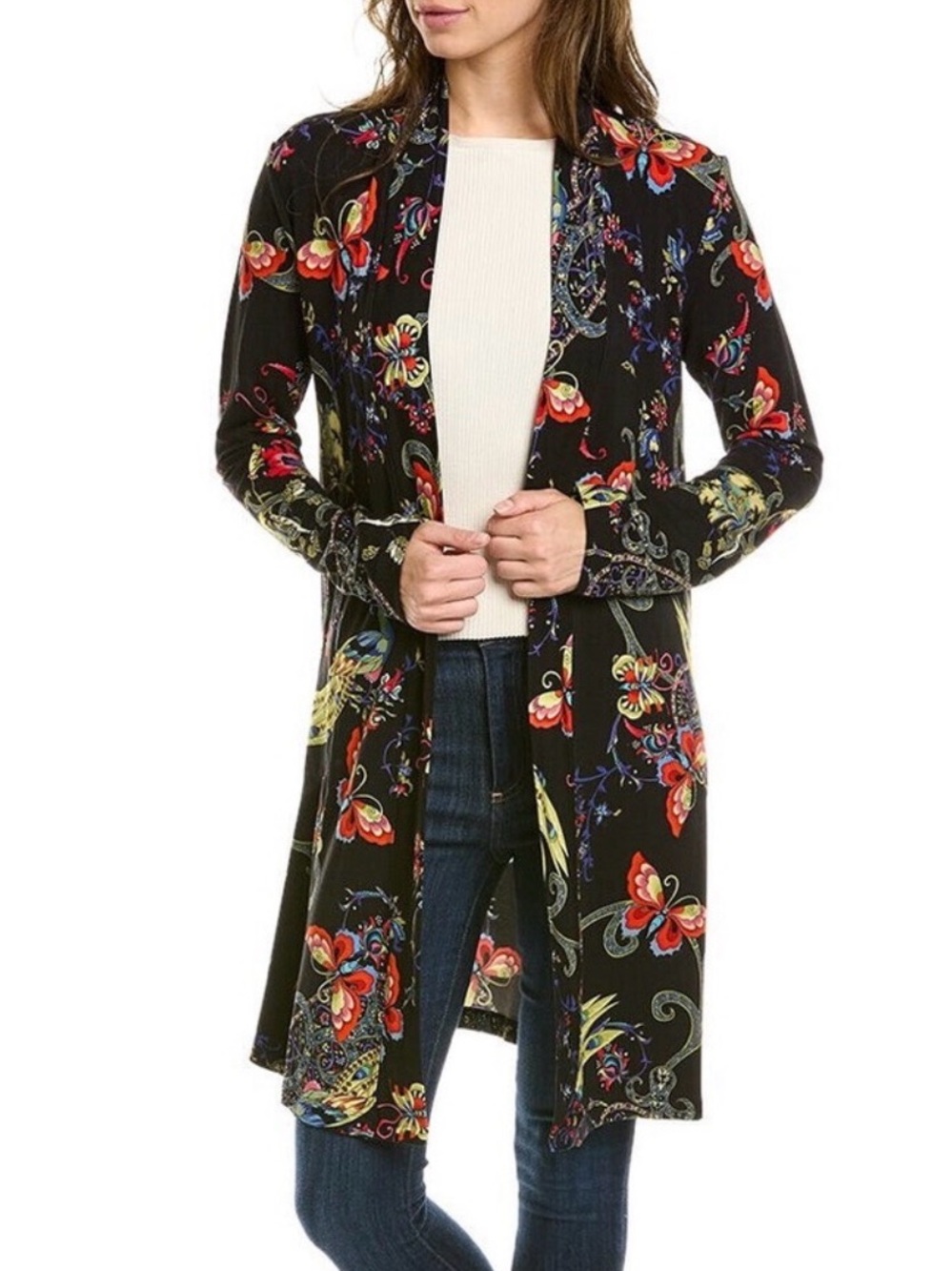 Johnny Was EUC Pottery Knit Duster Cardigan